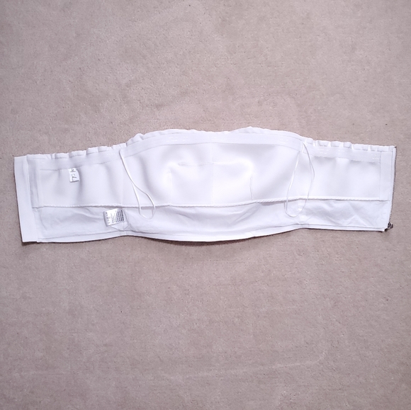 Chicwish sweet knot bustier short crop top white bow twist Medium M - Picture 11 of 15